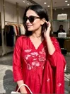 KF 2102 Kalaai Pv Chanderi Embroidery Kurti With Bottom Dupatta
